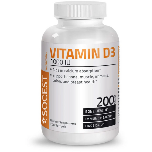 SOCEST® Vitamin D3 USDA Certified Organic - 5,000 IU