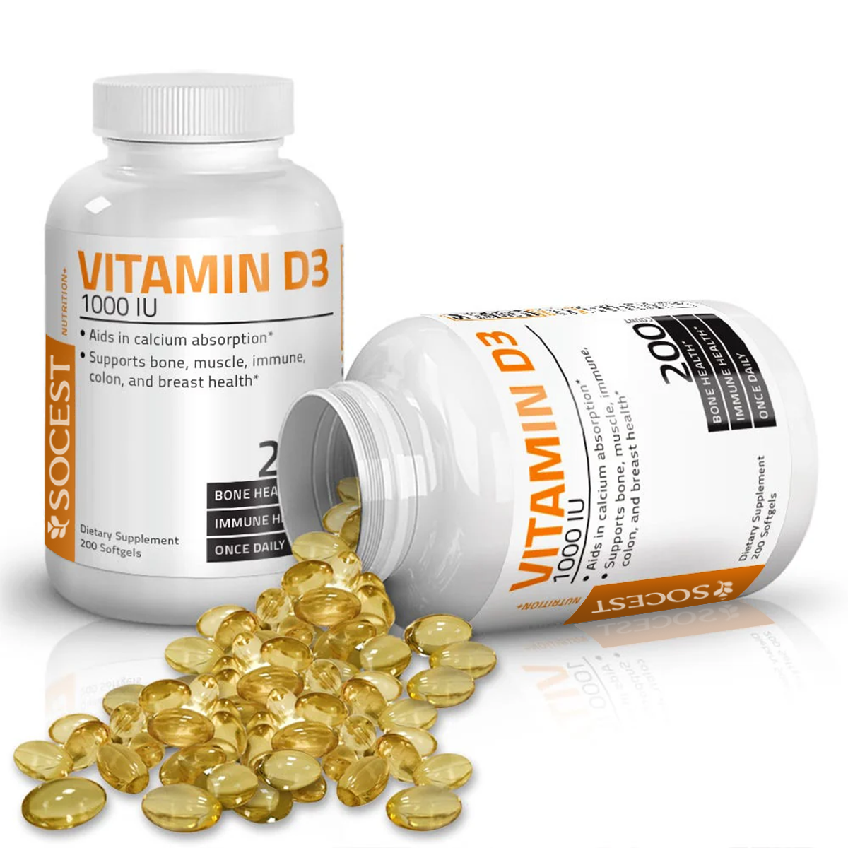 SOCEST® Vitamin D3 USDA Certified Organic - 5,000 IU