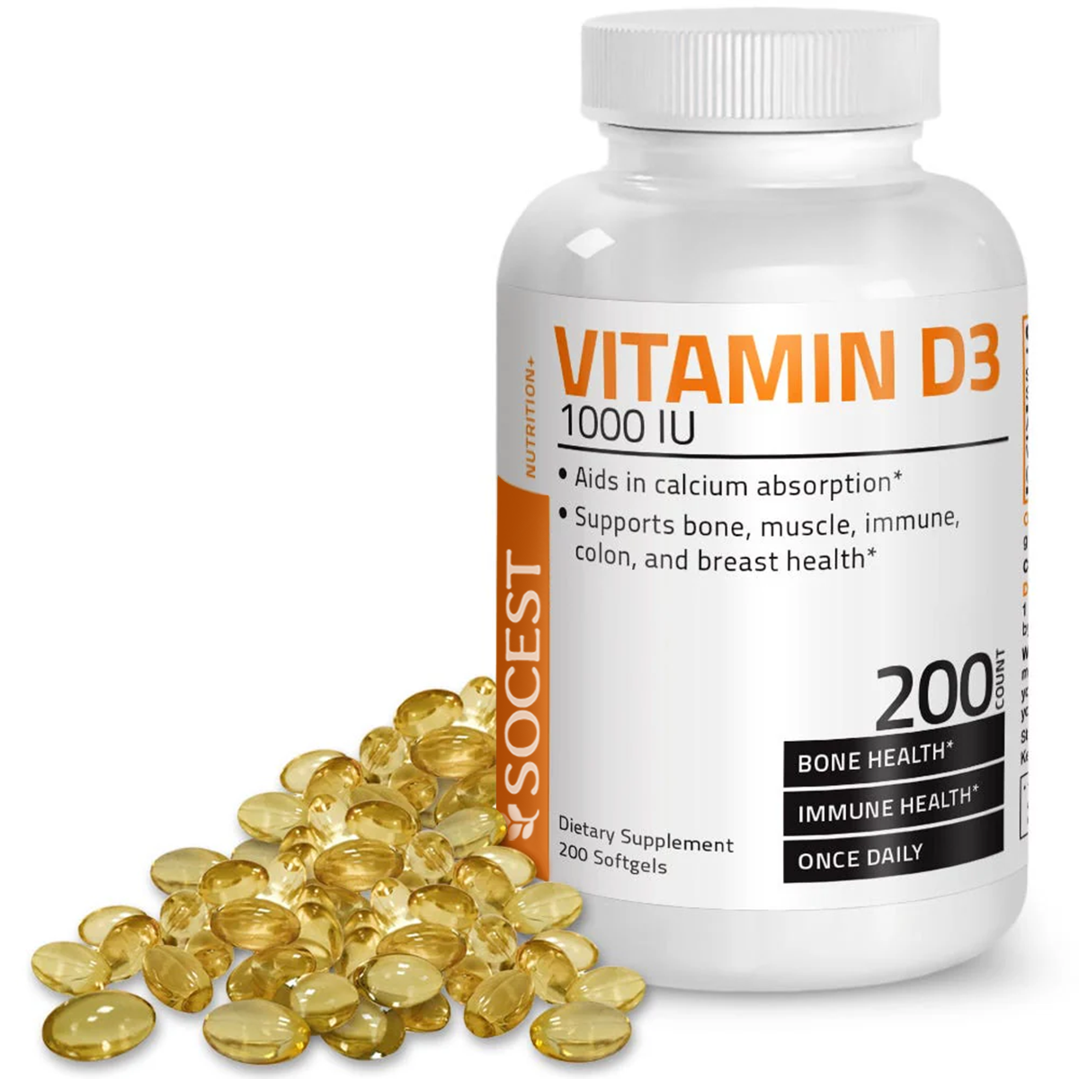 SOCEST® Vitamin D3 USDA Certified Organic - 5,000 IU