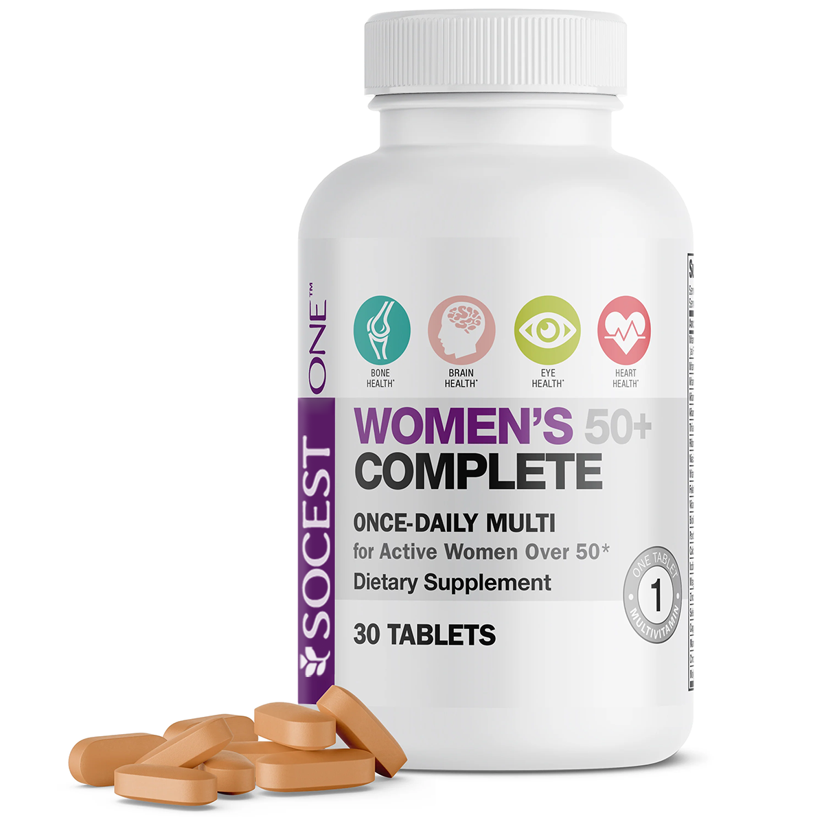 Socest Women’s 50+ Complete Once-Daily Multivitamin