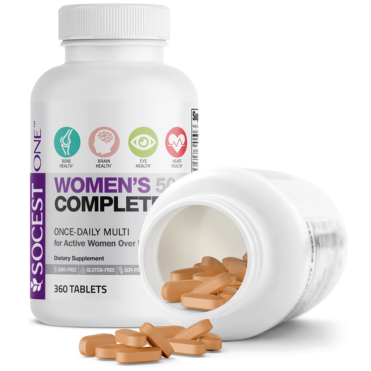 Socest Women’s 50+ Complete Once-Daily Multivitamin