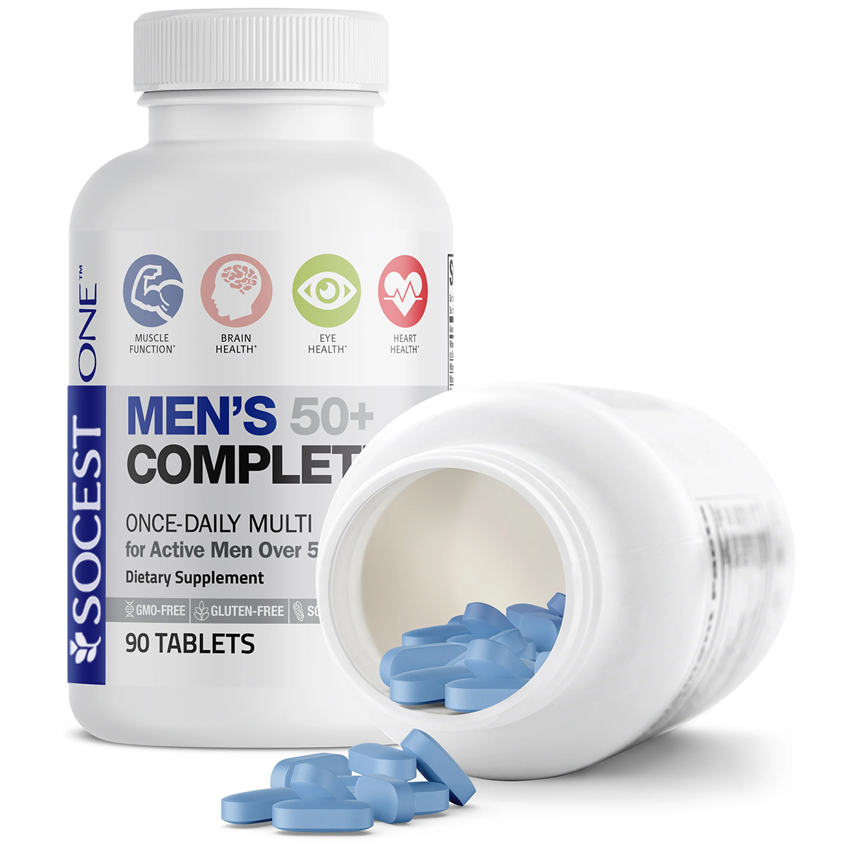 SOCEST® Men's 50+ Complete Once-Daily Multivitamin